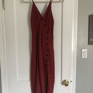 Urban Outfitters Long Wrap Button Down Dress